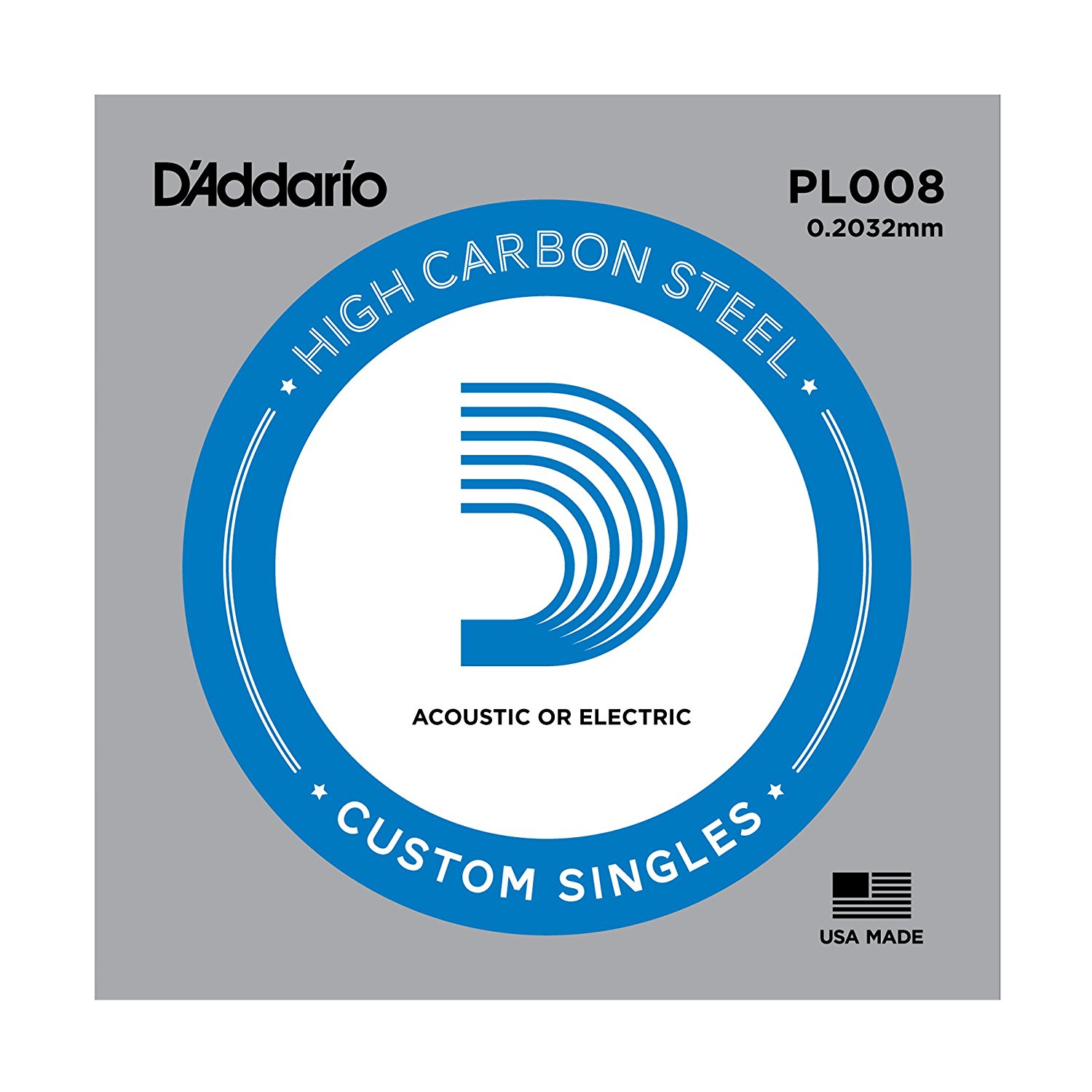 DAddario Guitar Strings Plain Steel 008 PL008