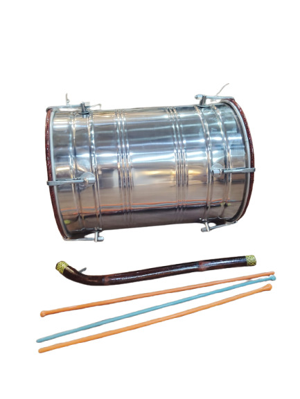 Steel Dhol Big With Wodden Stick