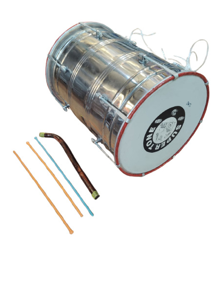 Steel Dhol Big With Wodden Stick