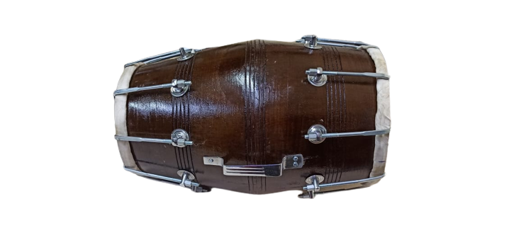 Wooden Musical Intrument Dholak Drum Nuts and Bolt Design