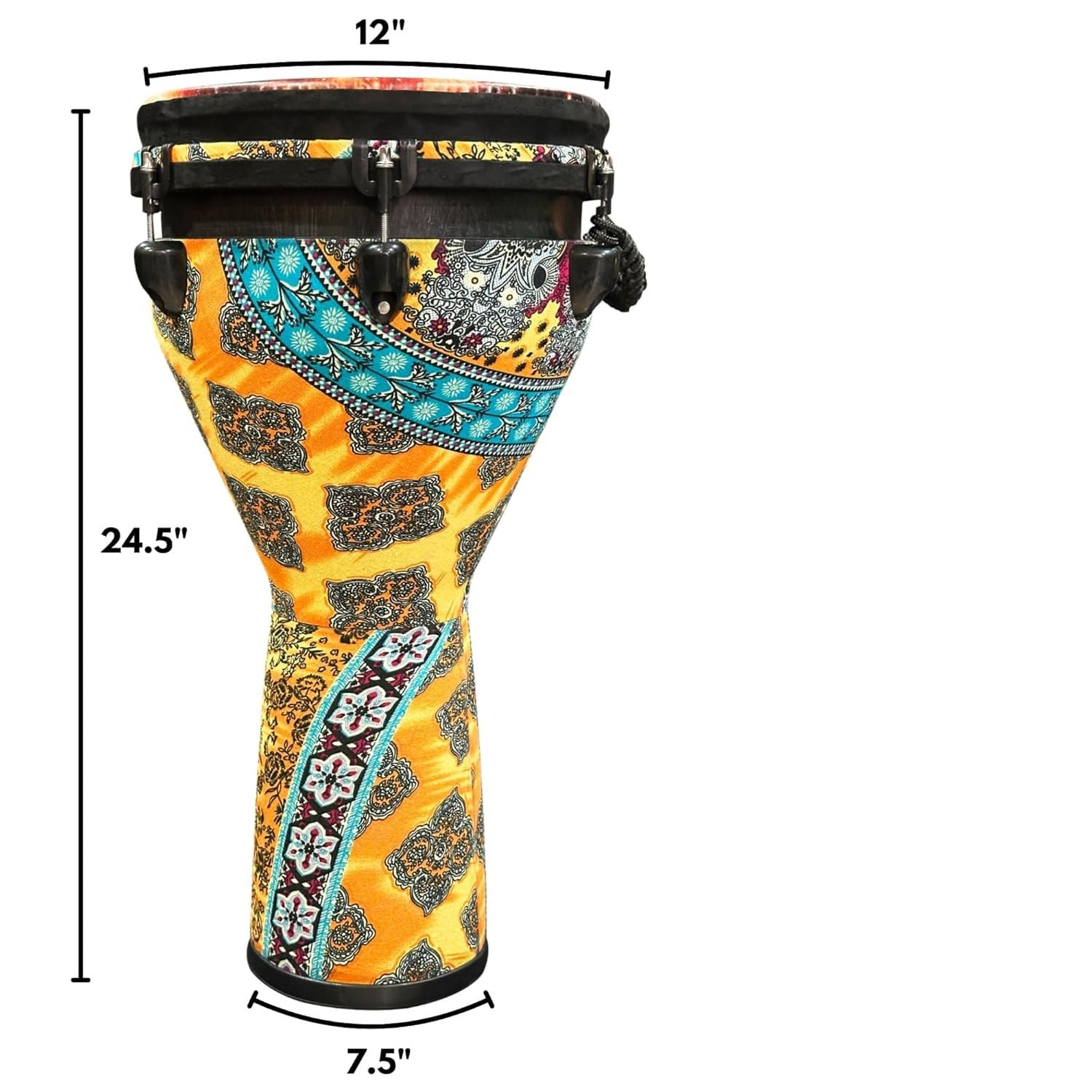 Pluto Djembe 12 Yellow Thick Fabric with Cover DJ-12 YF