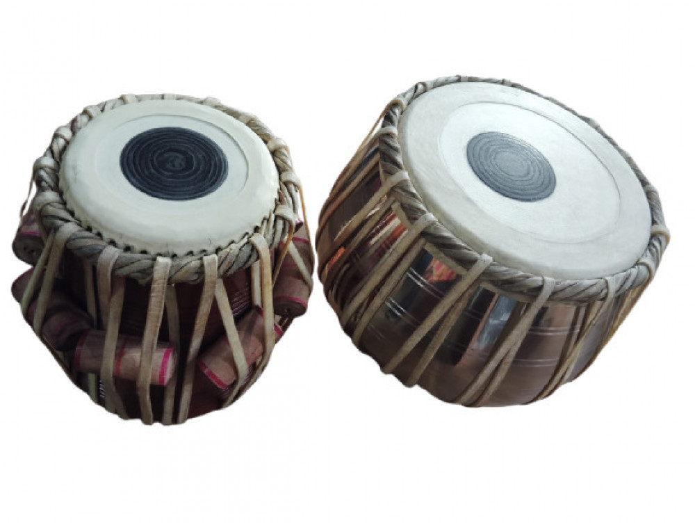 Image of Steel Tabla Jodi Set With Hammer, Carry bag and Gatta (Best Quality)