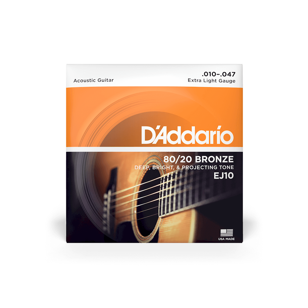 DADDARIO EJ10 SET ACOUS GTR 8020 BRZ X-LITE
