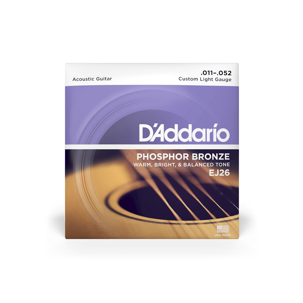 DADDARIO EJ26 SET ACOUS PHOS BRZ CST LITE