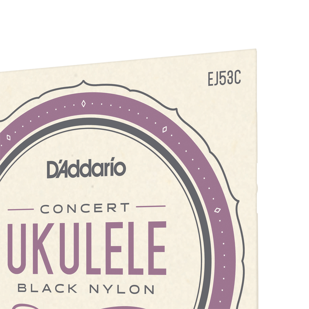 DADDARIO EJ53C SET HAWAIICONCERT UKE BLK NYL