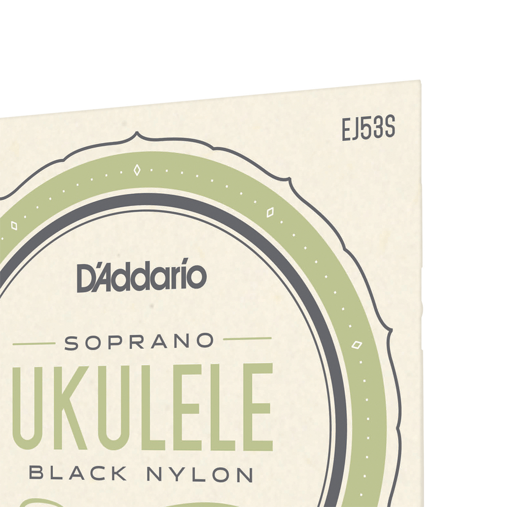 DADDARIO EJ53S SET SOPRANO UKE BLACK NYLON