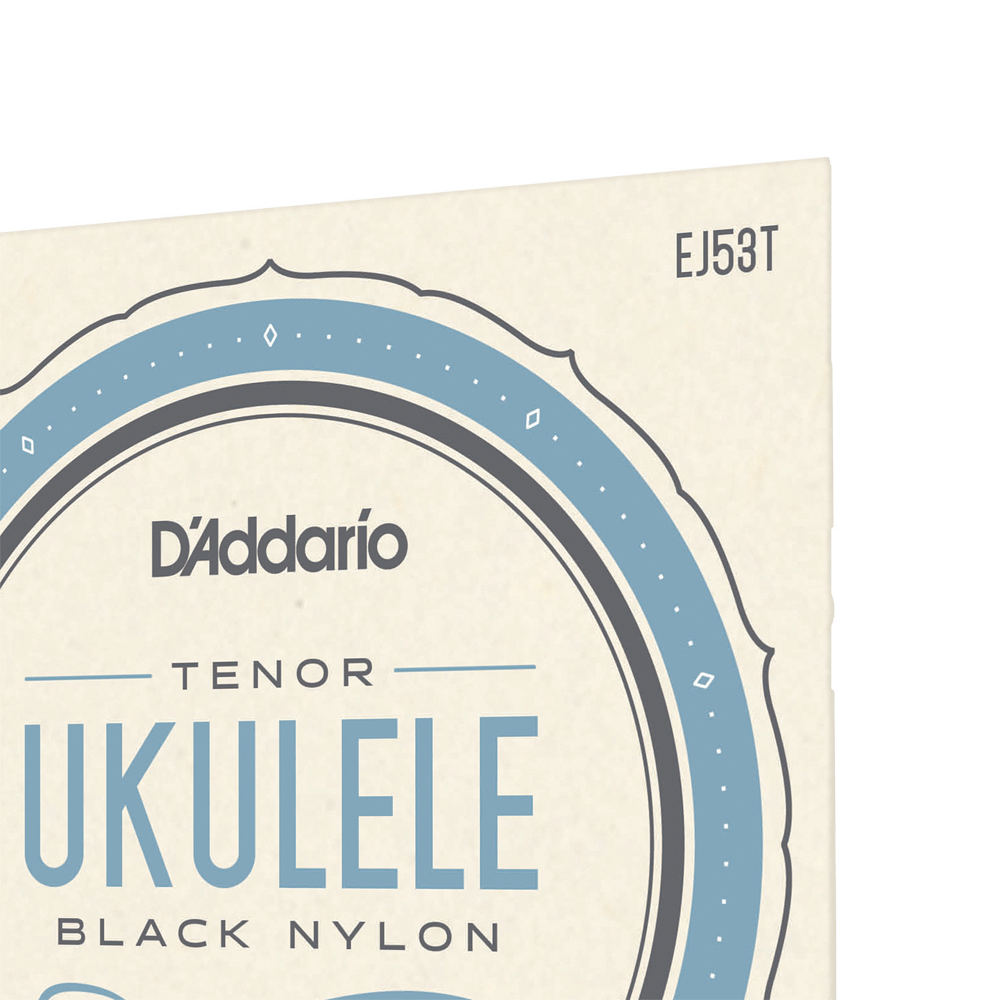 DADDARIO EJ53T SET TENOR UKE HAWAII BLK NYLON