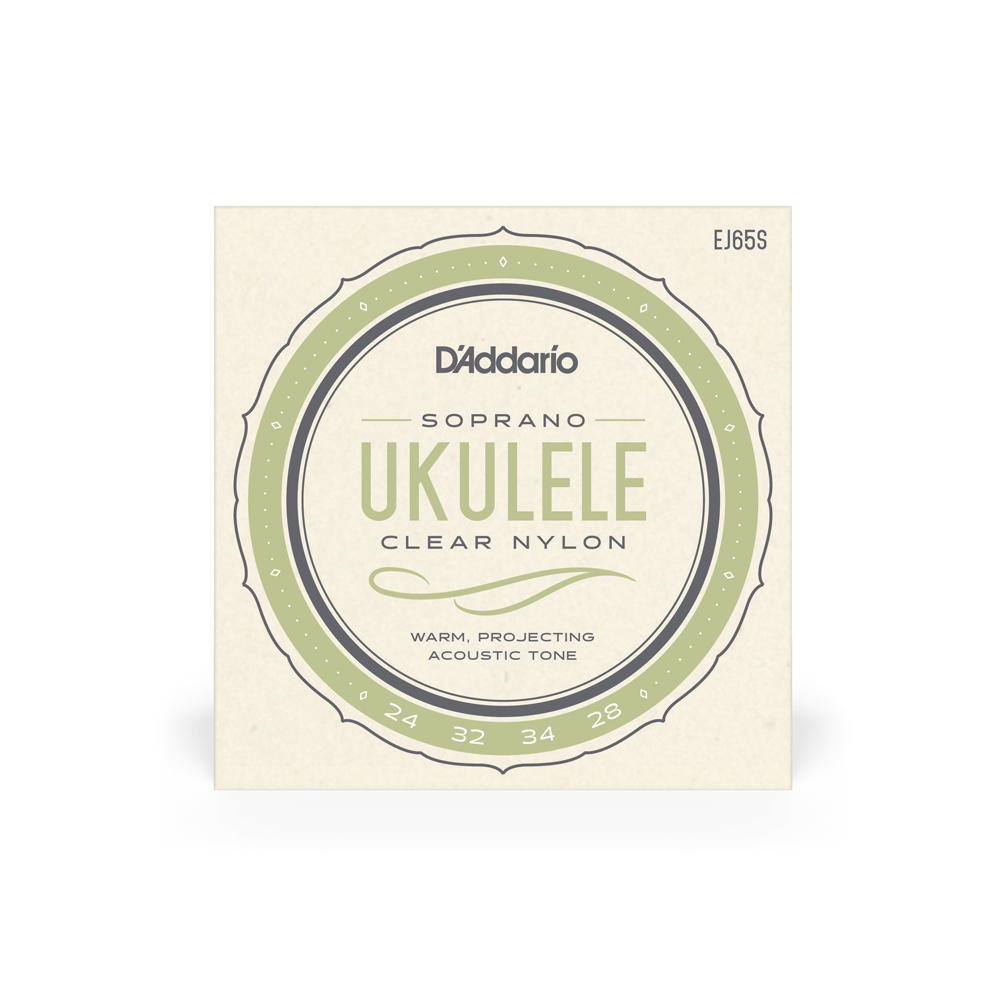 DADDARIO EJ65S SET UKE CLEAR NYLON SOPRANO