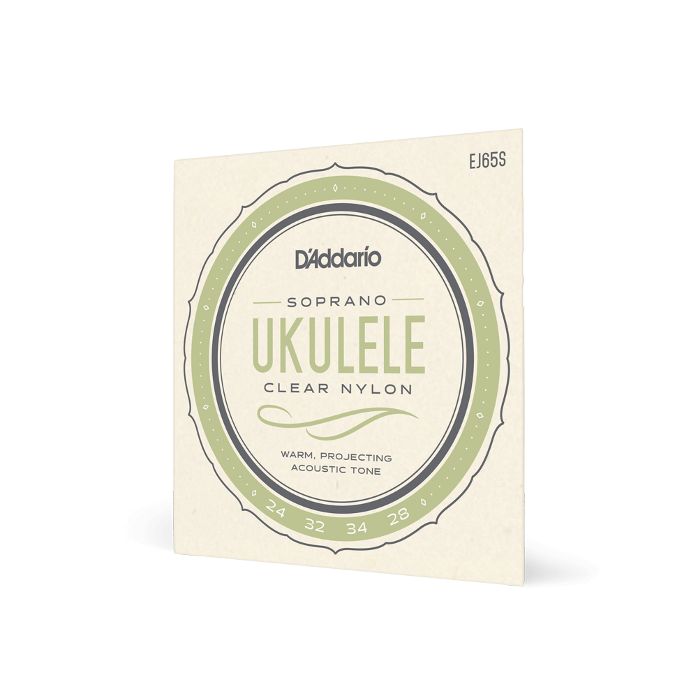 DADDARIO EJ65S SET UKE CLEAR NYLON SOPRANO