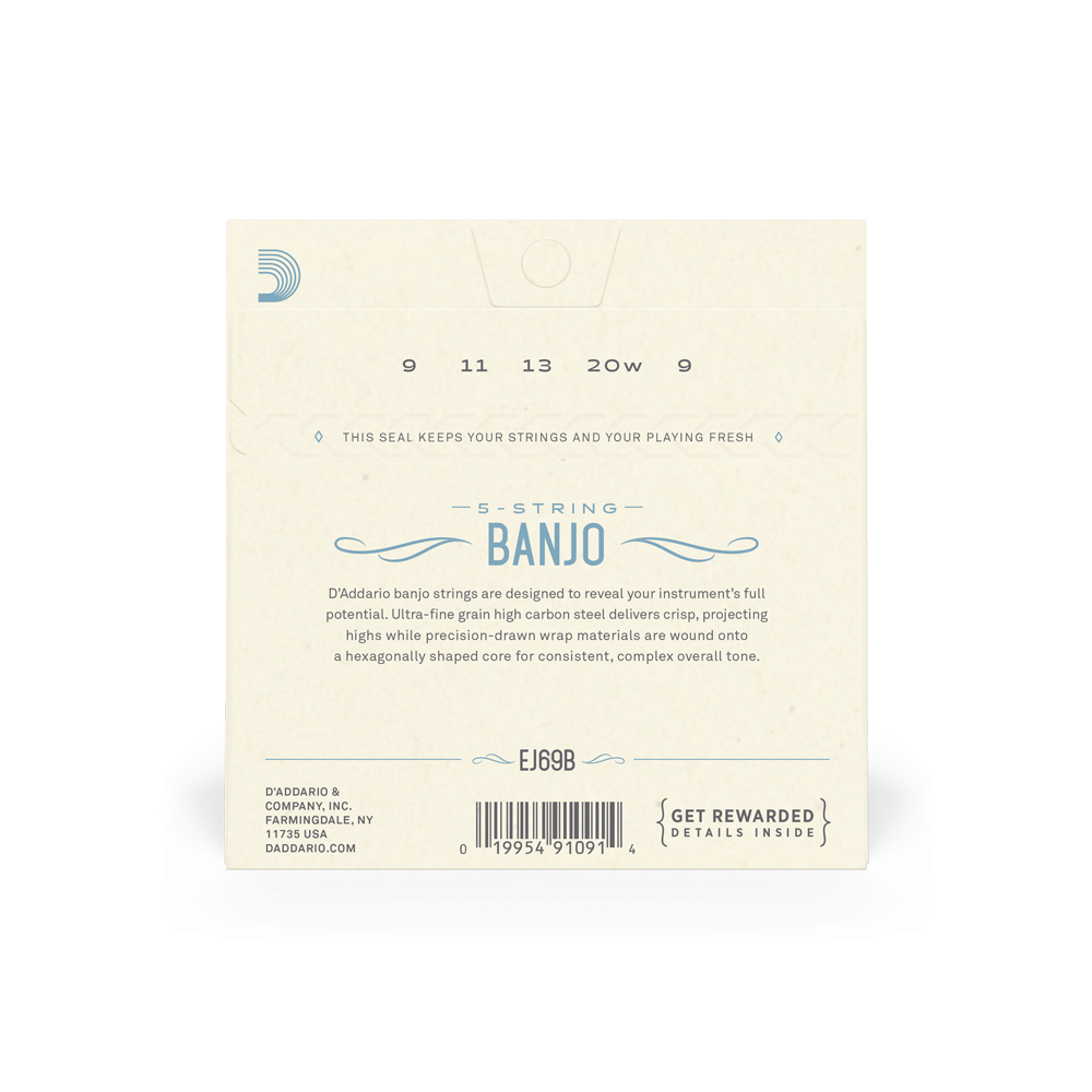 DADDARIO EJ69B SET BANJO PHOS BRZ LITE BALL