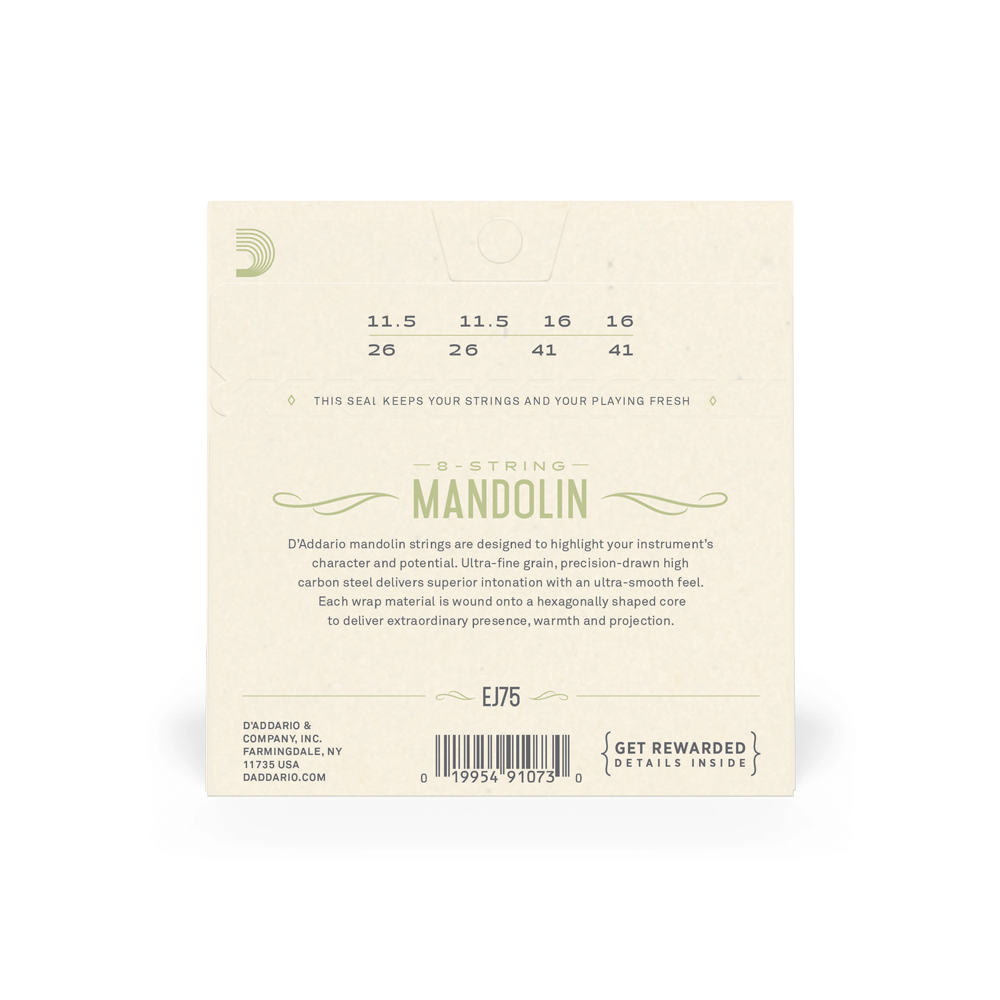 DADDARIO EJ75 SET MANDOLIN PHOS BRZ MEDHVY