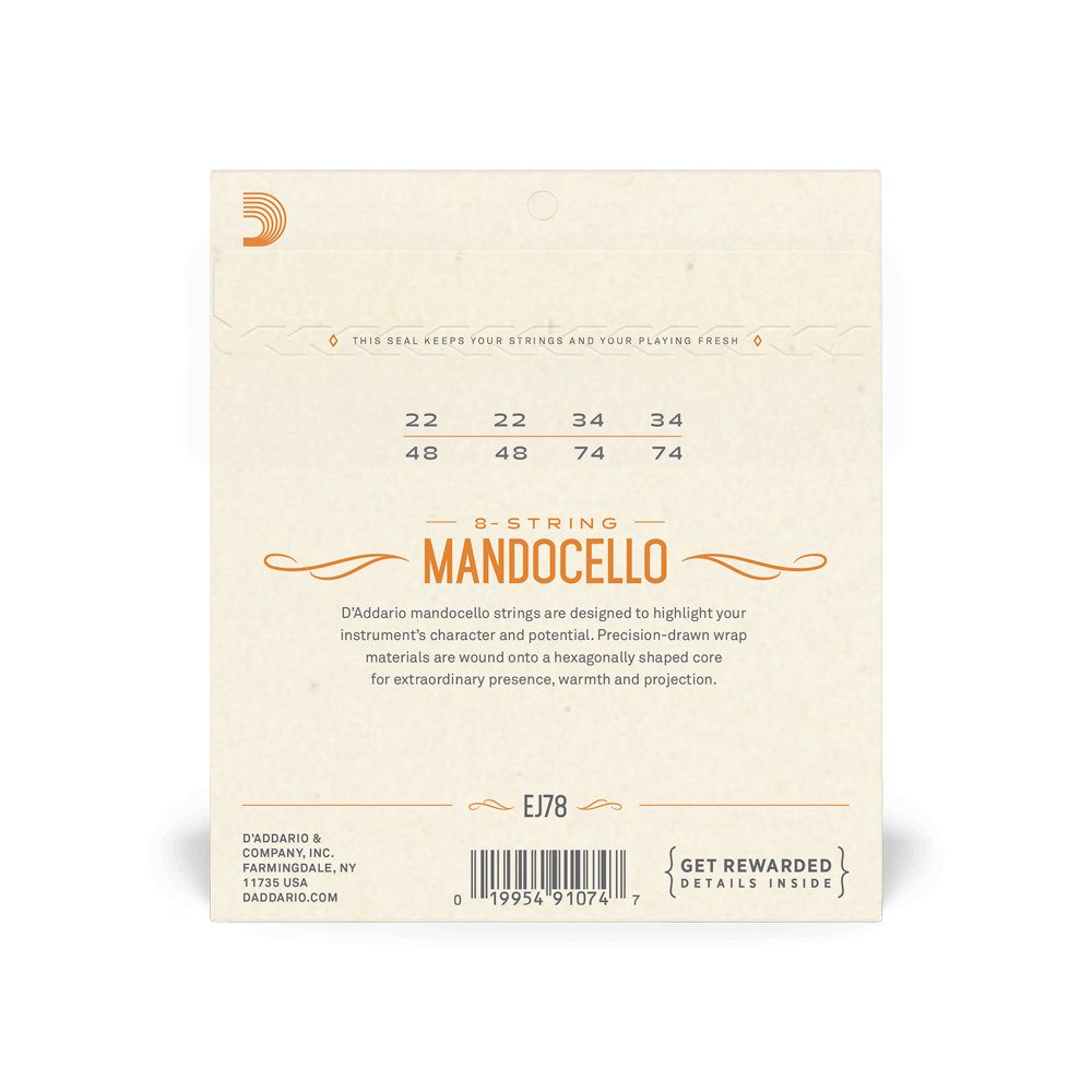 DADDARIO EJ78 SET MANDOCELLO PHOS BRZ