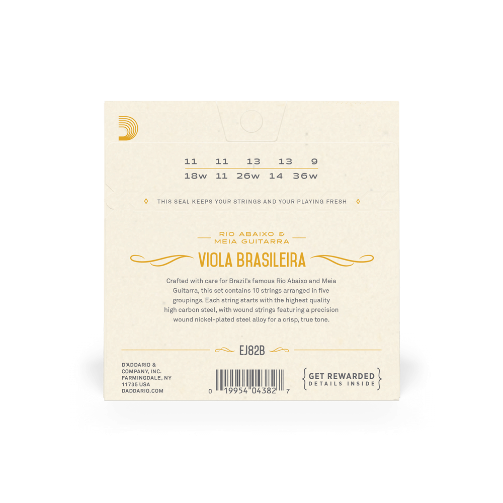 DADDARIO EJ82B SET VIOLA BRASILEIRA RIOABAIXO