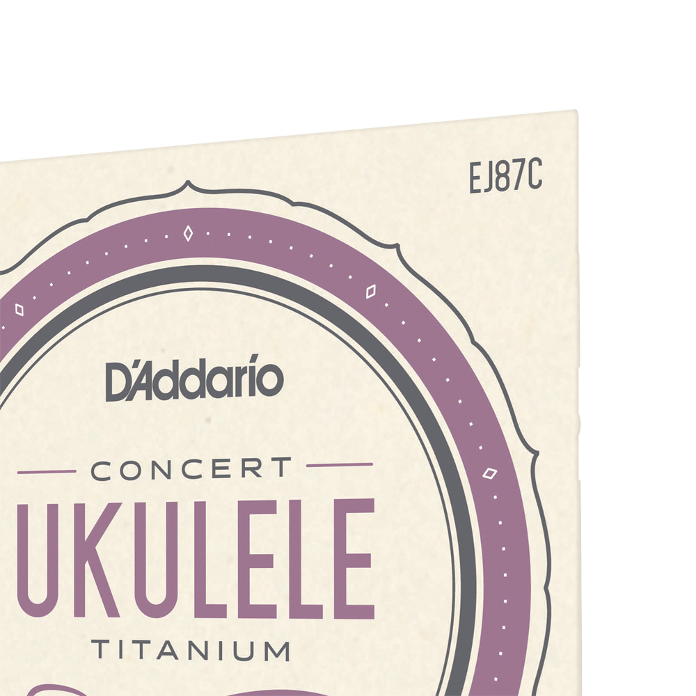 DADDARIO EJ87C SET CONCERT TITANIUM UKULELE