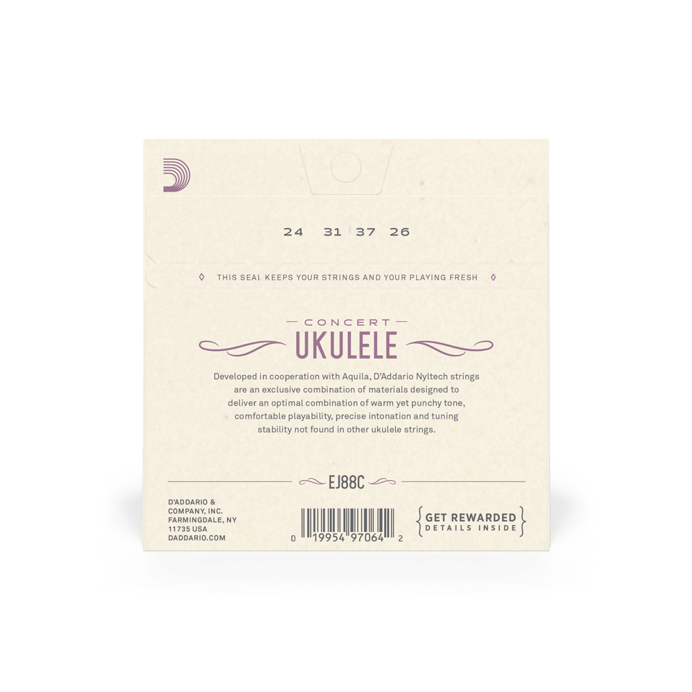 DADDARIO EJ88C SET CONCERT NYLTECH UKULELE