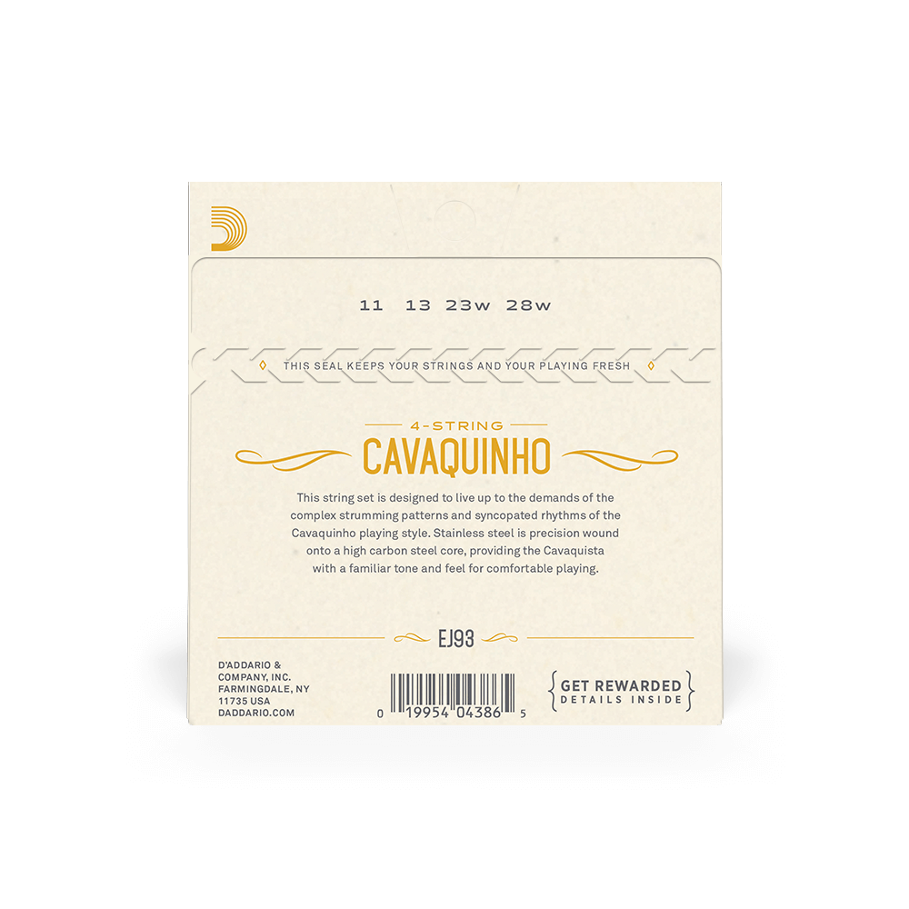 DADDARIO EJ93 SET CAVAQUINHO STAINLESS
