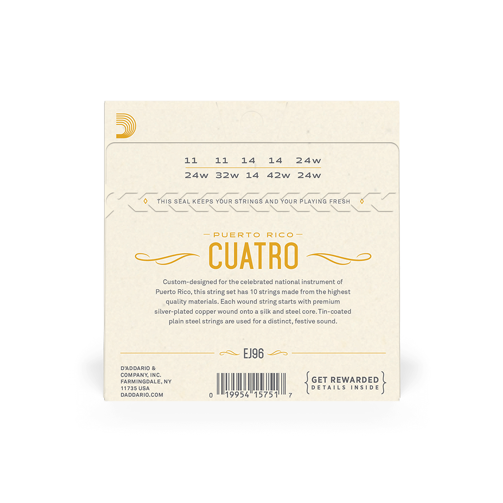 DADDARIO EJ96 SET CUATRO PUERTO SILVER