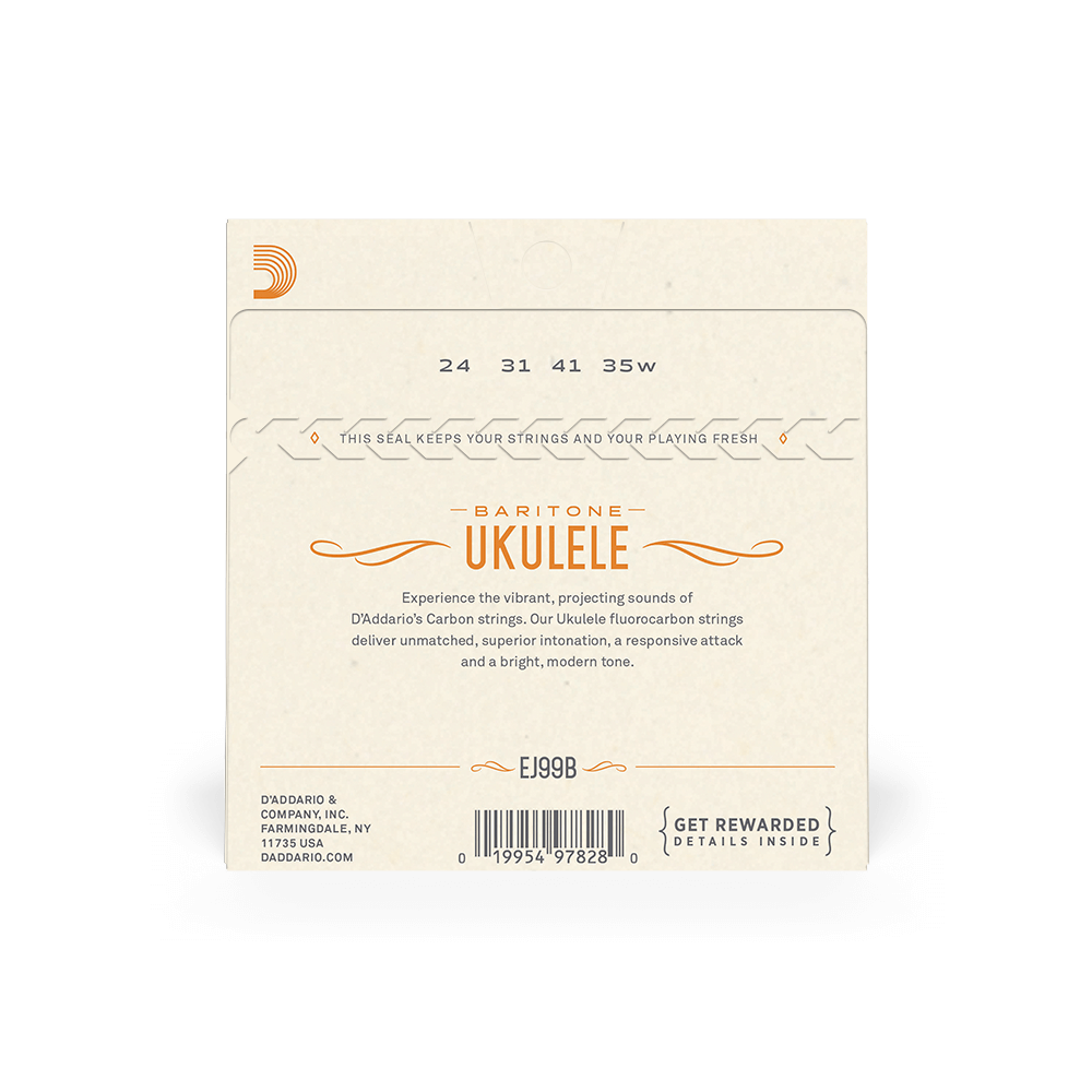 DADDARIO EJ99B SET BARITONE UKULELE CARBON