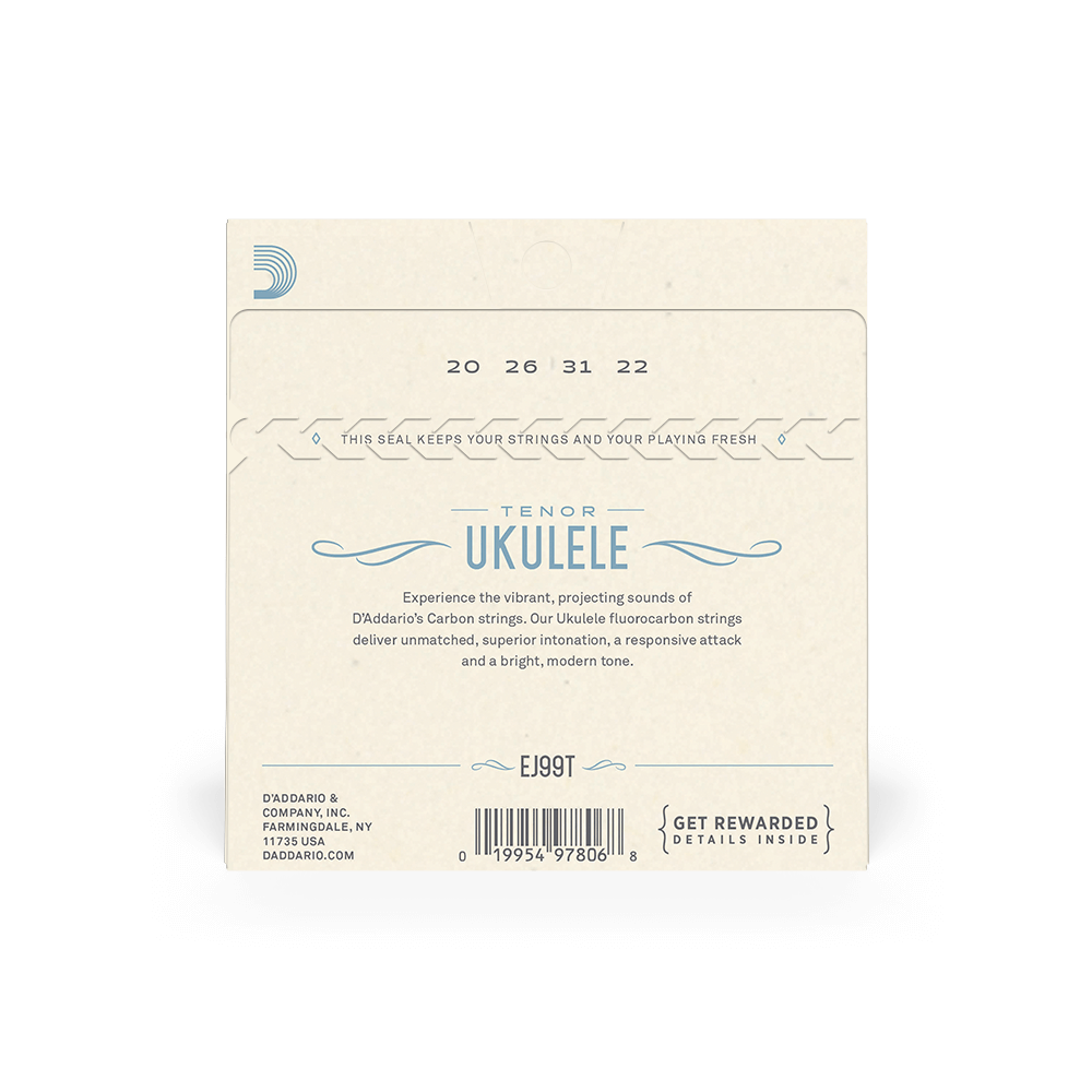 DADDARIO EJ99T SET TENOR UKULELE CARBON