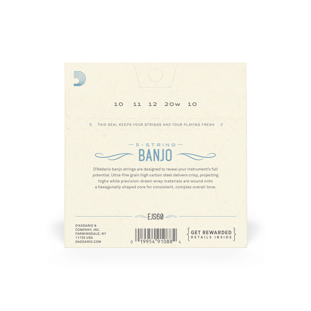 DADDARIO EJS60 SET BANJO SS WND 10-20 LIGHT