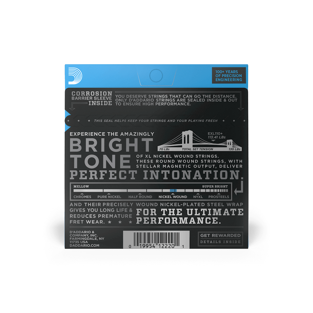 DADDARIO EXL110 SET ELEC GTR XL REG LITE PLUS