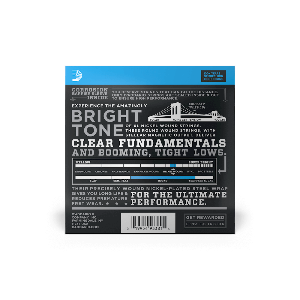 DADDARIO EXL165TP 2-PACK BASS XL 45-105 LONG