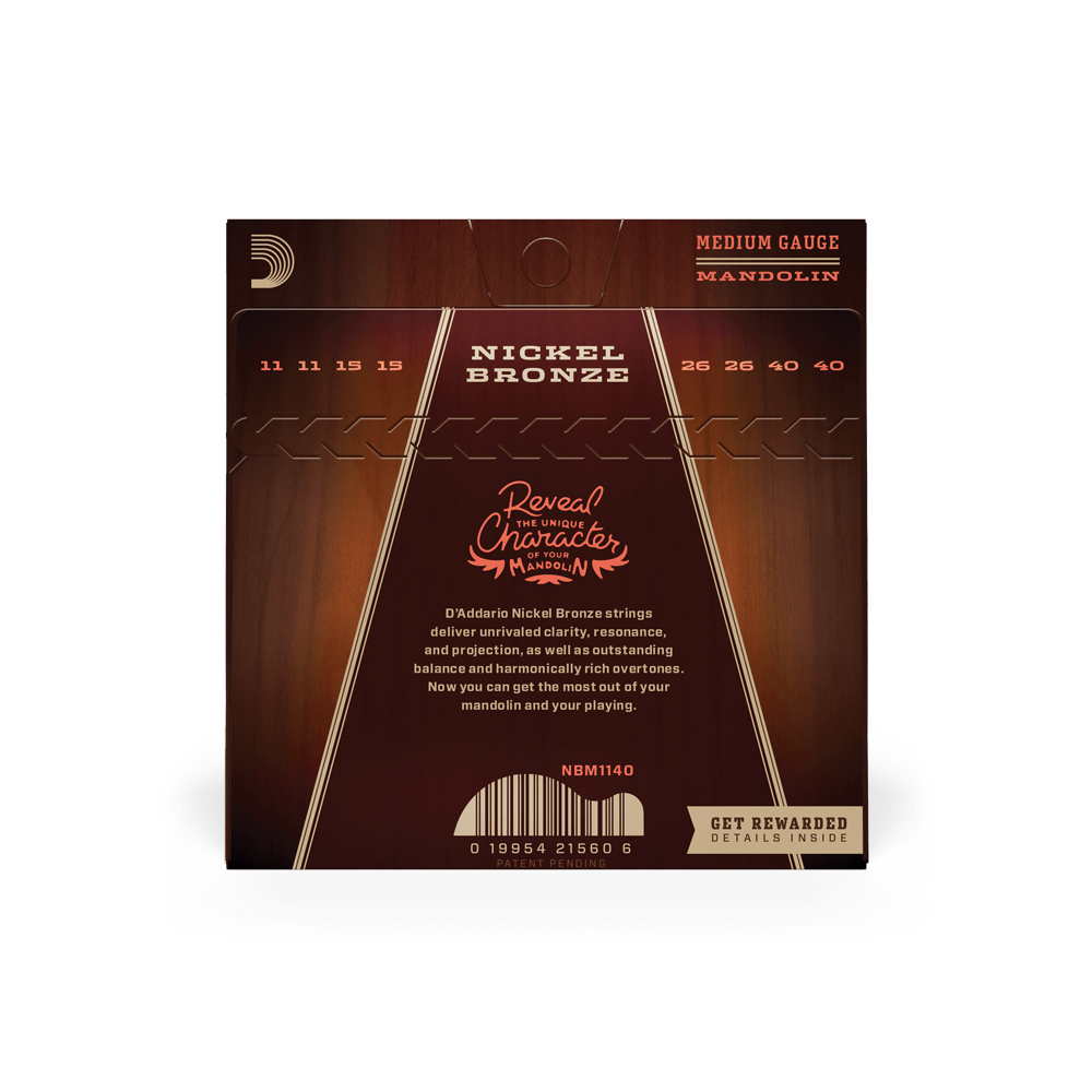 DADDARIO NBM1140 SET MANDO NICKEL BRONZE MED