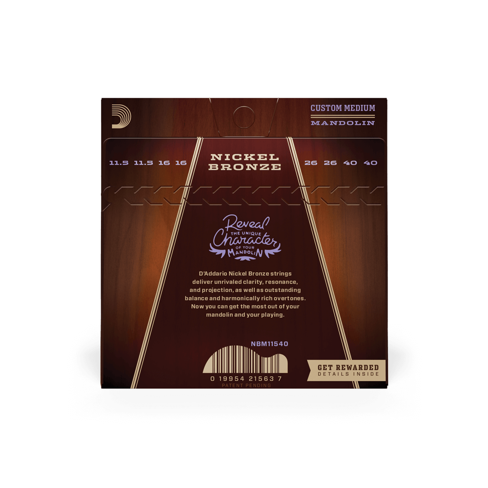 DADDARIO NBM11540 SET MANDO NICKEL BRZE CUST MED