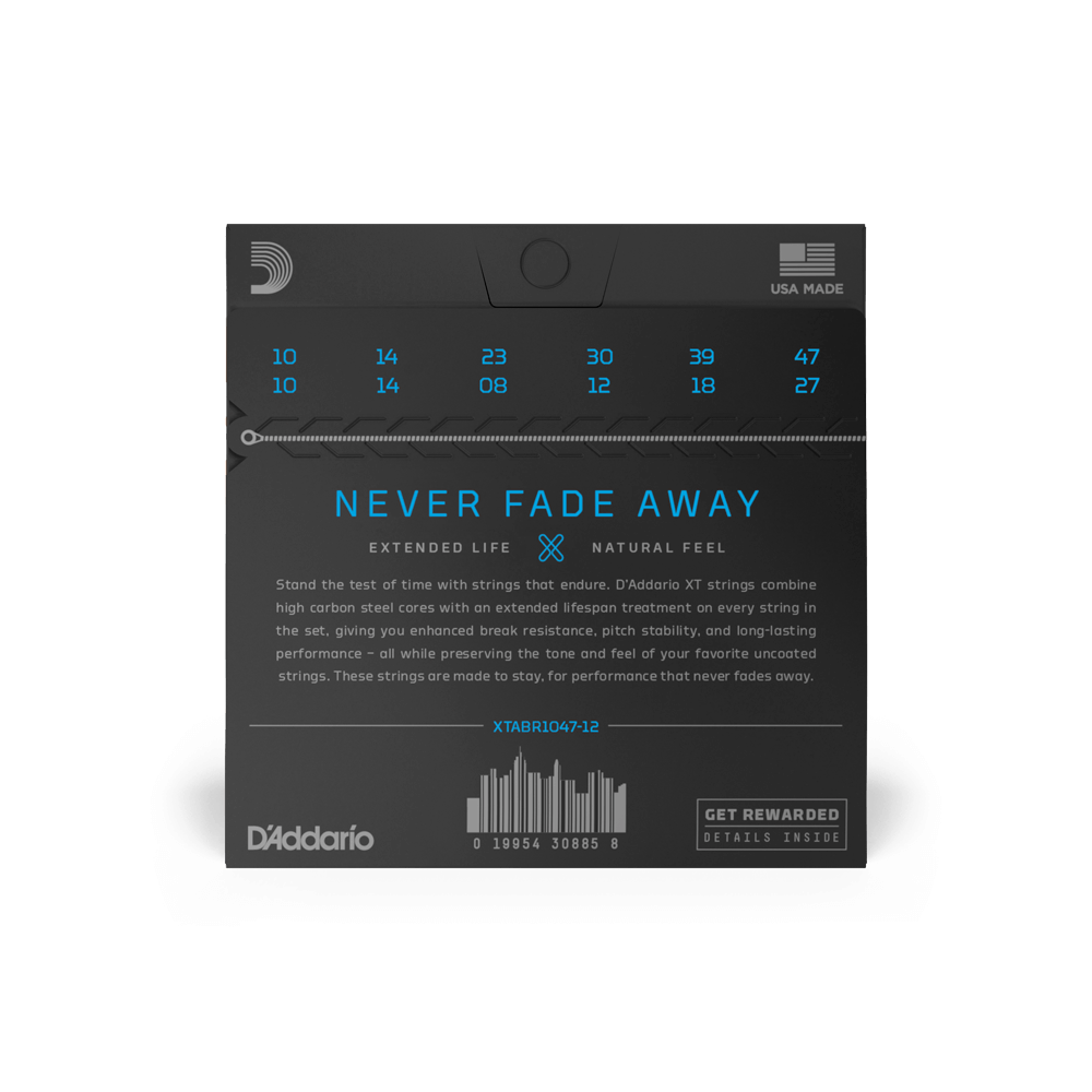 DADDARIO XTABR1047-12 SET ACOUS XT 8020 12-STRING