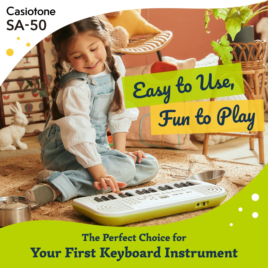 Casiotone SA-50 32 Keys Mini Keyboard With Adapter and Bag
