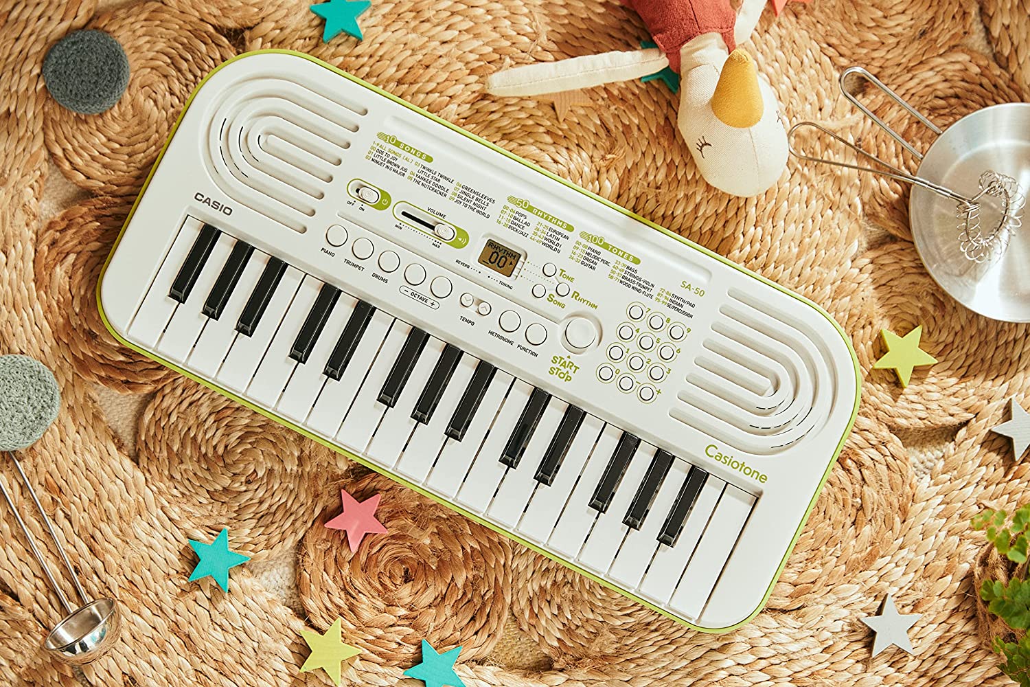 Casiotone SA-50 32 Keys Mini Keyboard With Adapter and Bag