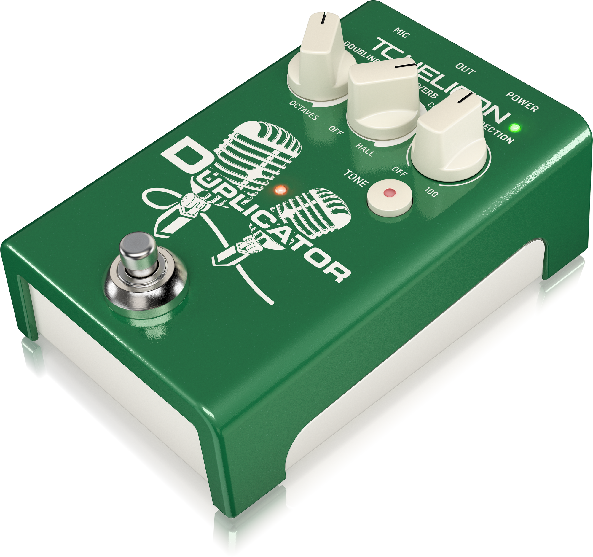 TC Helican DUPLICATOR Ultra-Simple Vocal Effects Stompbox with Doubling Reverb and Pitch Correction