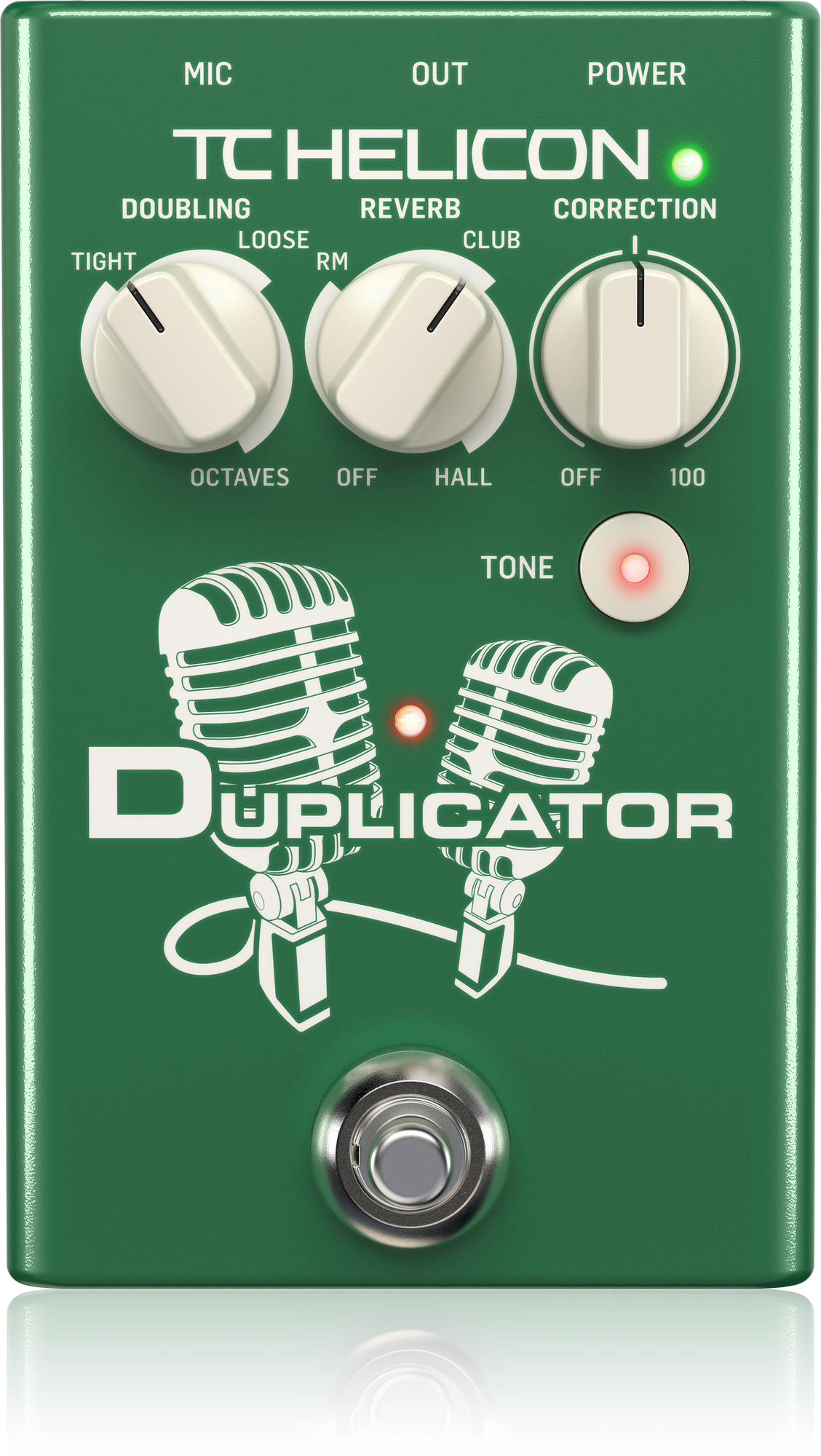 TC Helican DUPLICATOR Ultra-Simple Vocal Effects Stompbox with Doubling Reverb and Pitch Correction