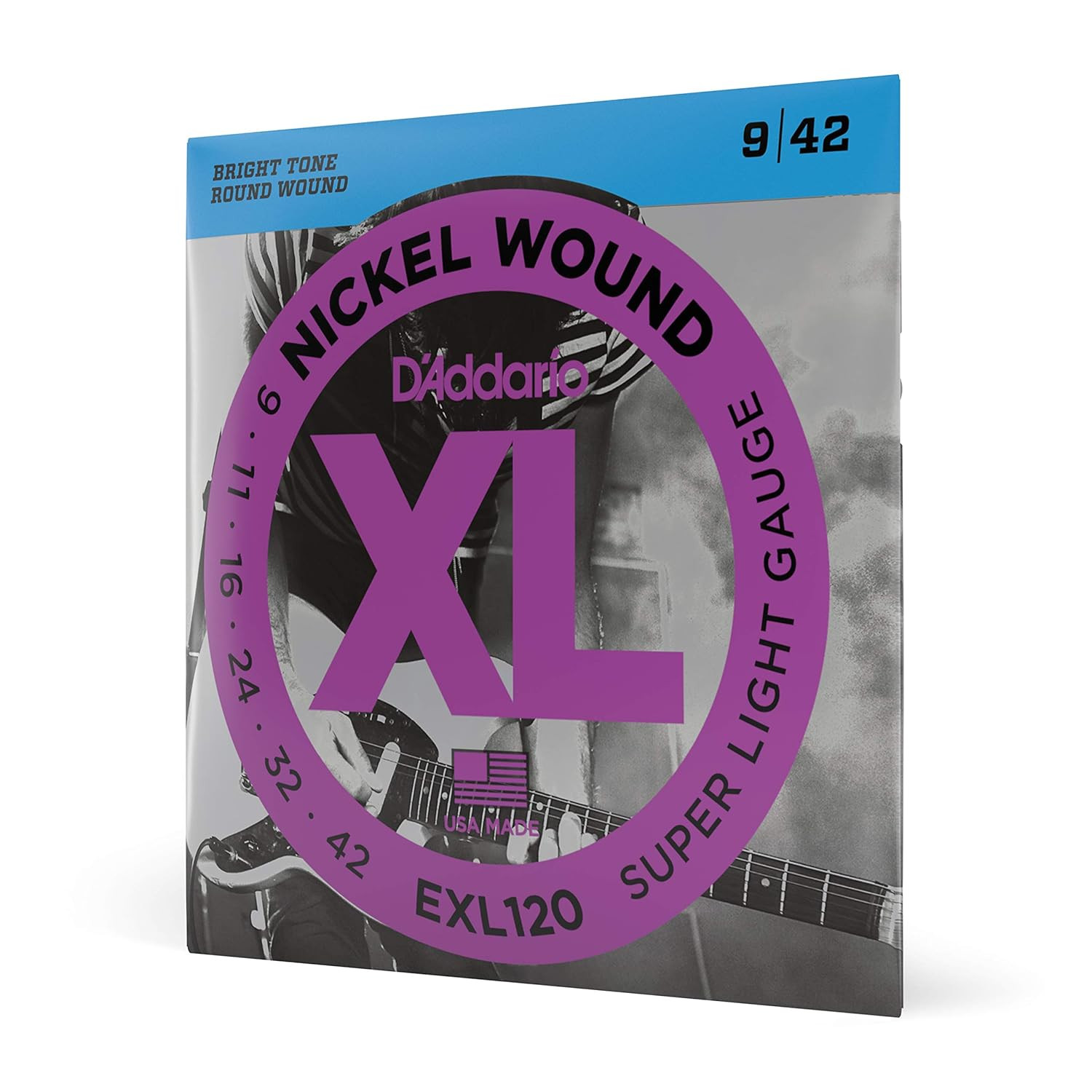 DAddario EXL120 Nickel Wound 9-42 Super Light Electric Guitar Strings Nickel tric Guitar Strings Nickel