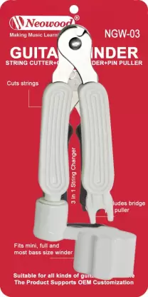 Neowood Manual Guitar String WinderWhite