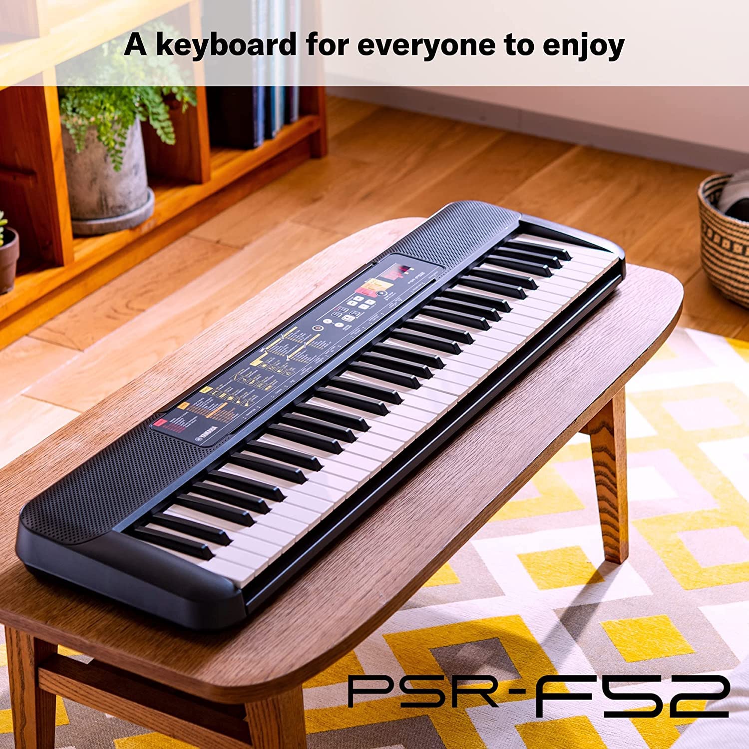 Yamaha PSR-F52 61-Keys Keyboard with adapter dust cover padded carry bag and stand combo pack