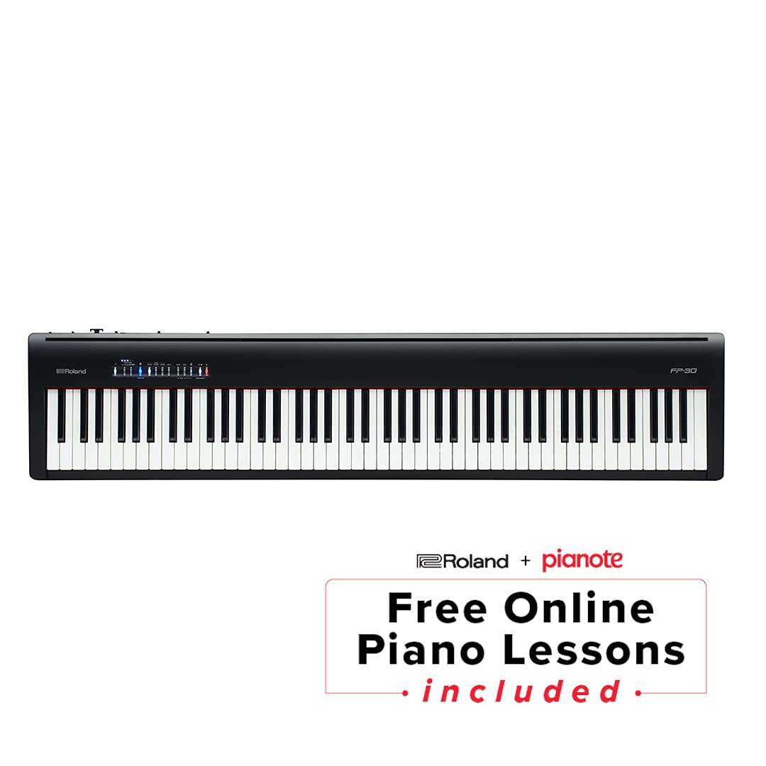 Roland FP-30 88-key Portable Digital Keyboard with Power Amplifier and Stereo Speakers