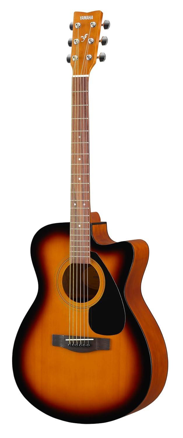 Yamaha FS80C Acoustic Guitar Right-Handed Tobacco Brown Sunburst 6 Steel Strings Spruce Body Rosewood Fretboard Rich Tone Durable Comfortable Playability