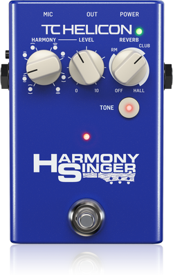 TC Helican HARMONY SINGER 2 Battery-Powered Vocal Effects Stompbox with Guitar-Controlled Harmony Reverb and Tone