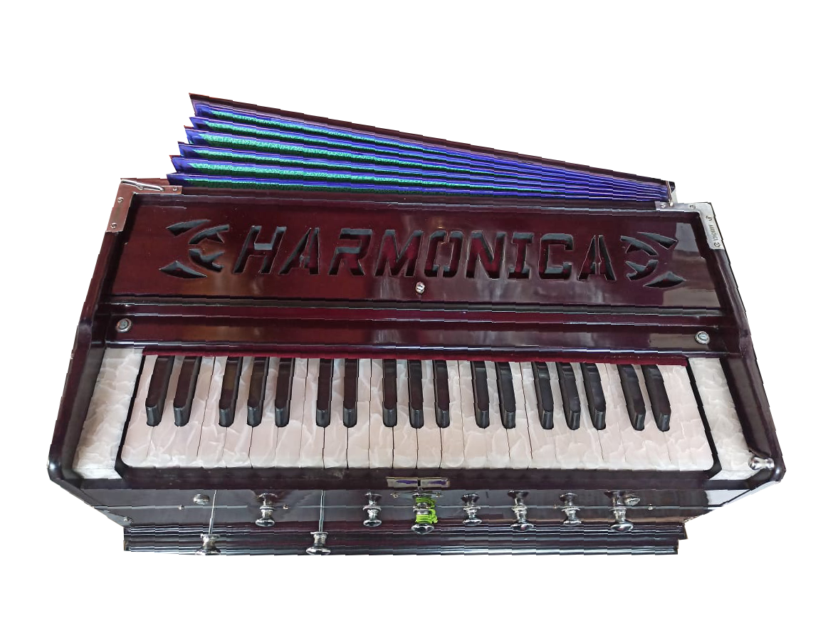 Harmonica Delux Model 9 Stopper 42 Keys 7 Bellow Harmonium with Coupler