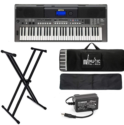 Yamaha PSR-I400 Touch Sensitive 61-Keys Keyboard With Keyboard Double bar Stand Padded Bag Dust Cover Power Adapter