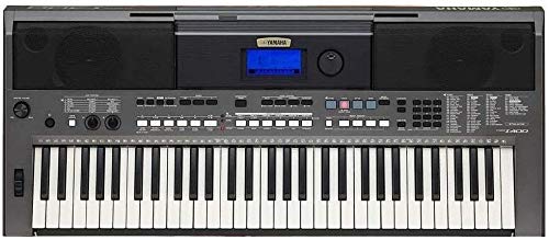 Yamaha keyboard PSR-I400 61-keys digital touch sensitive keyboard with red gig bag stand dust cover adapter combo pack