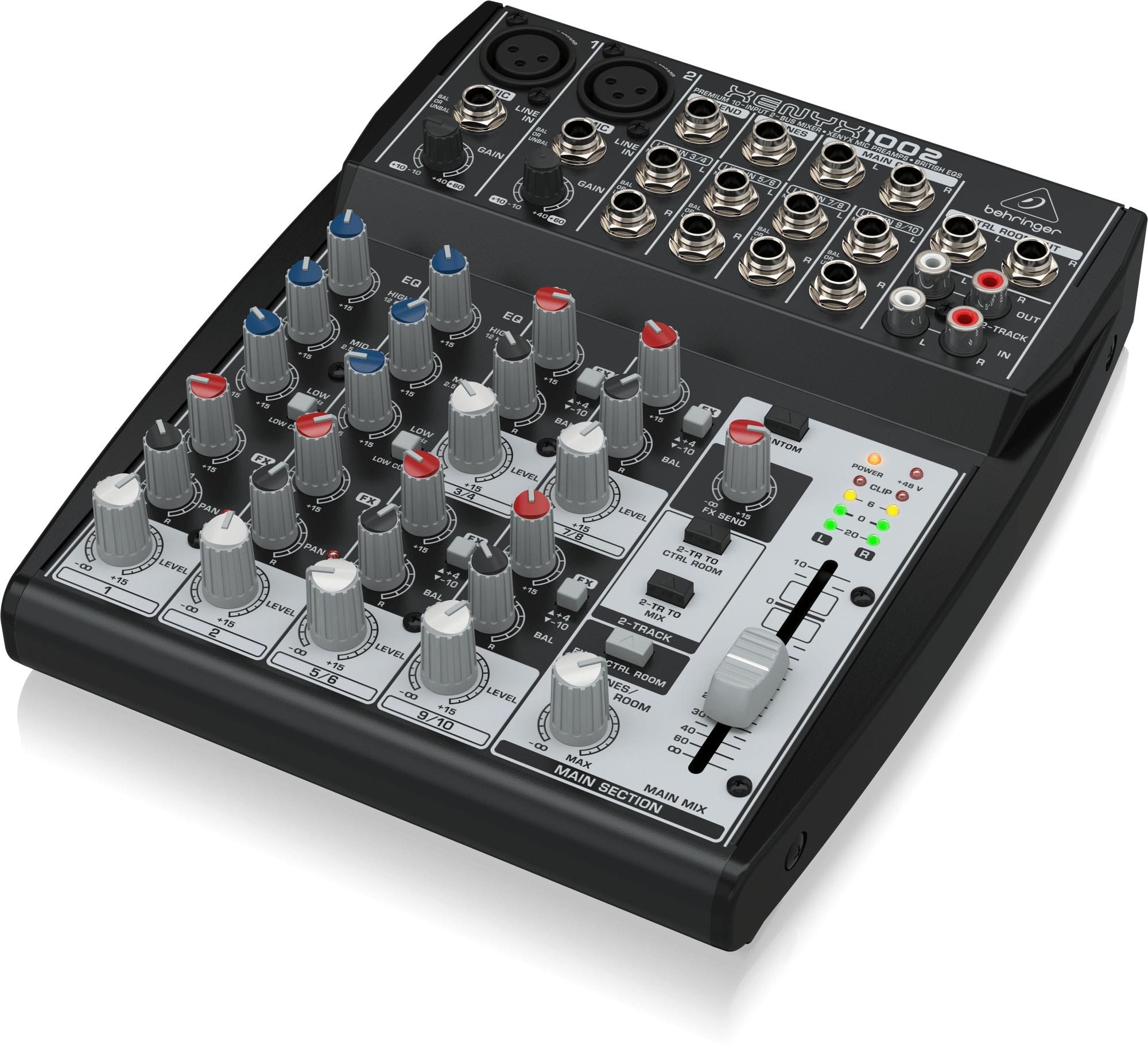 Behringer XENYX 1002 Premium 10-Input 2-Bus Mixer with XENYX Mic Preamps and British EQ