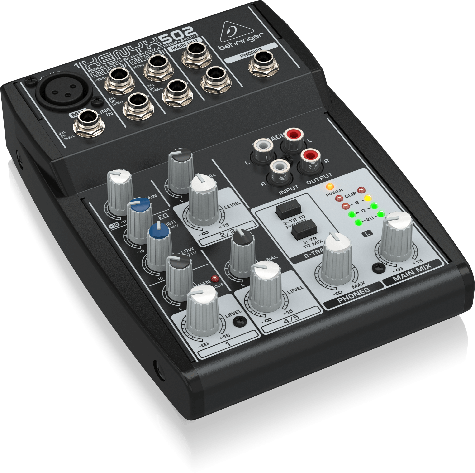 Behringer XENYX 502 Premium 5-Input 2-Bus Mixer with XENYX Mic Preamp and British EQ