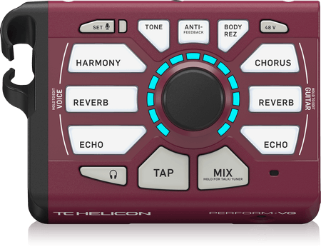 TC Helican PERFORM-VG Ultra-Simple Mic-Stand Mount Vocal and Acoustic Guitar Processor for Solo and Duo Performers