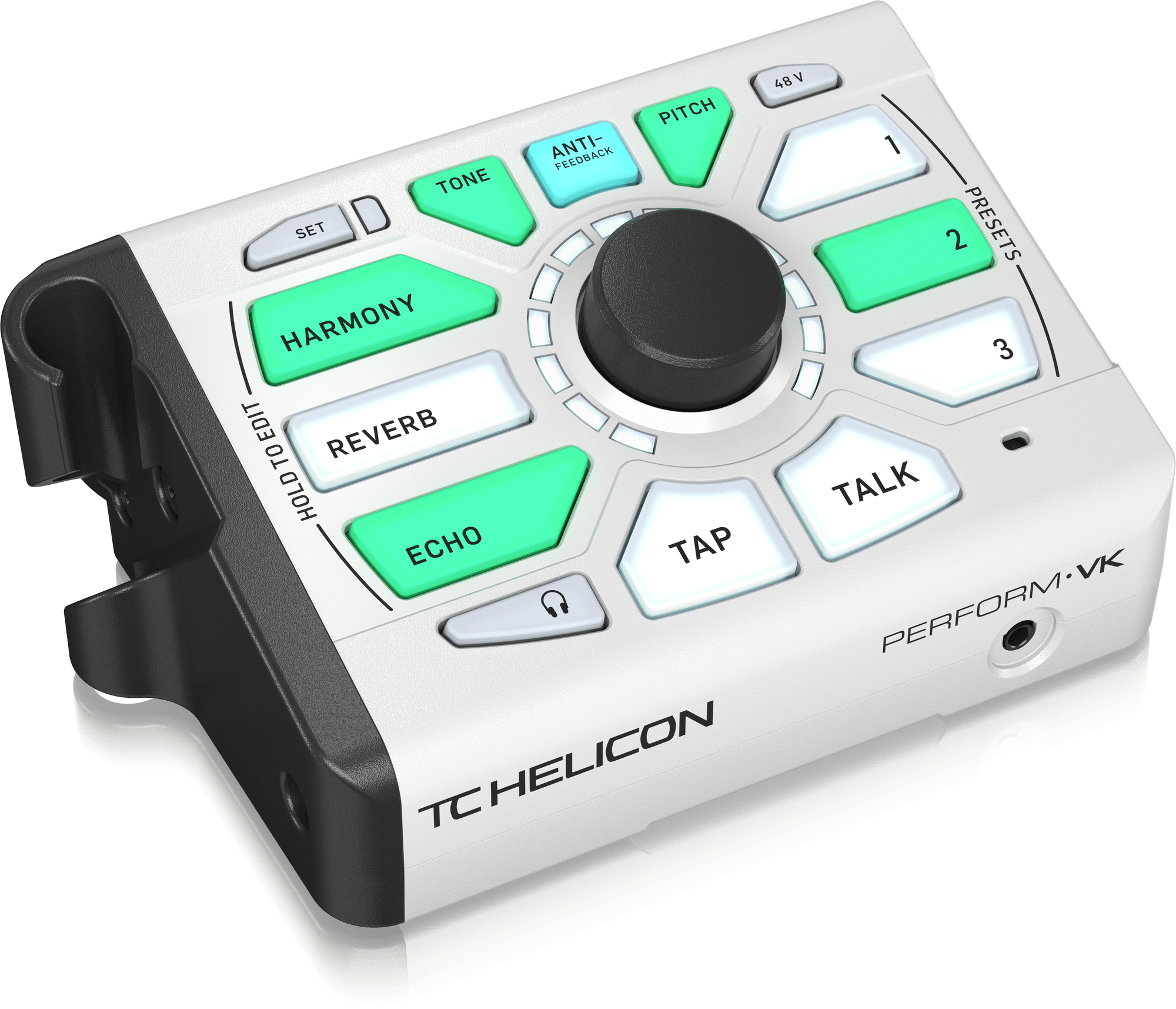 TC Helican PERFORM-VK Ultimate Mic Stand-Mount Vocal Processor for Studio-Quality Sound with Expandable Effects and Keyboard IO