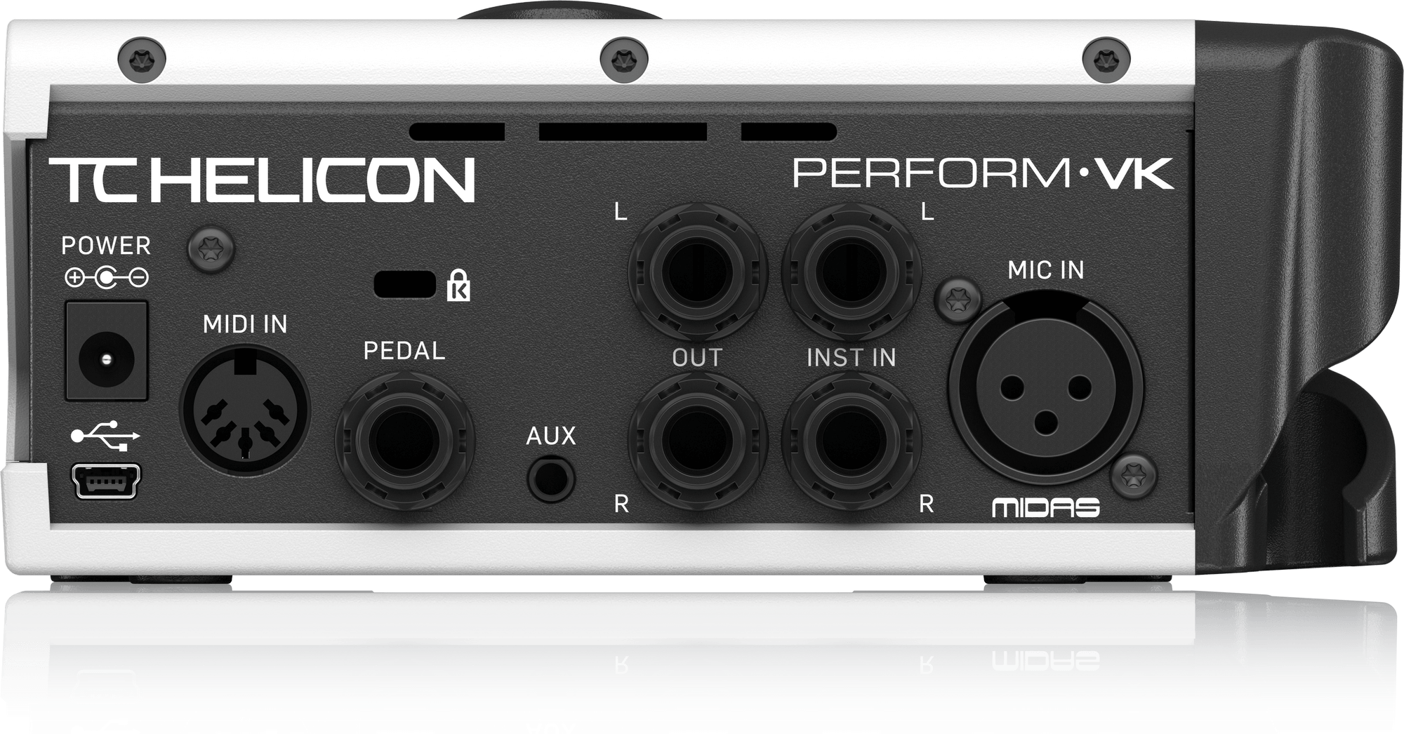 TC Helican PERFORM-VK Ultimate Mic Stand-Mount Vocal Processor for Studio-Quality Sound with Expandable Effects and Keyboard IO