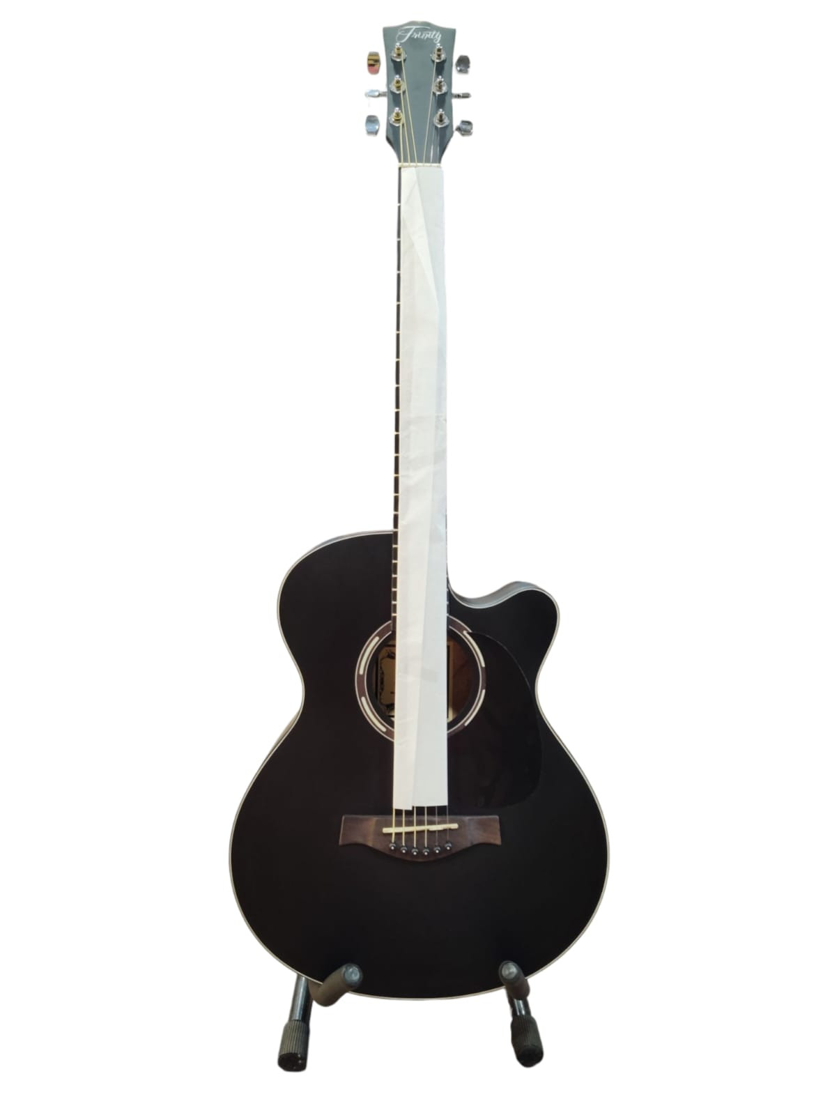 Trinity TNY-3900BK Acoustic Guitar Linden Wood Rosewood Right Hand Orientation Black