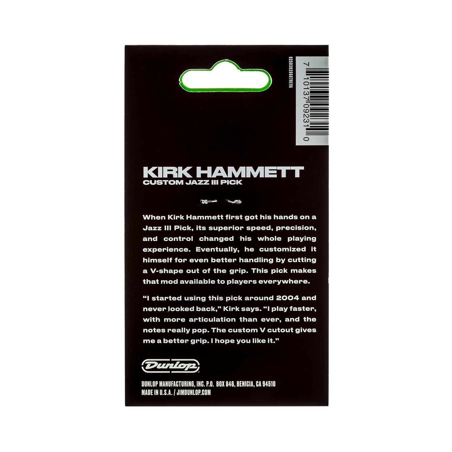 Dunlop Guitar Pick KHAMMETT Jazz 6 PK