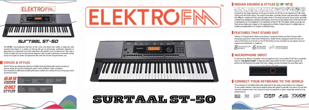 ELEKTROFM SURTAAL ST-50 Indian Portable Keyboard